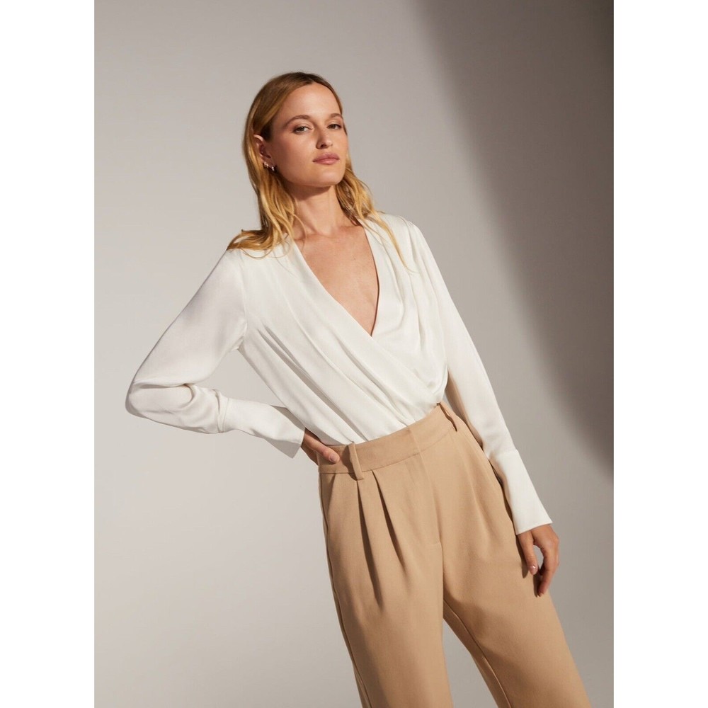 NWOT Favorite Daughter Date Night Blouse Bodysuit  Ivory Women’s Large